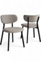 Hanah Home Toldy - Juego de 6 Sillas Gris y Negro